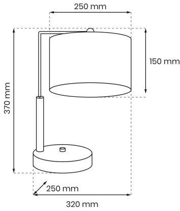 Stolná lampa LINO 1xE27/60W/230V