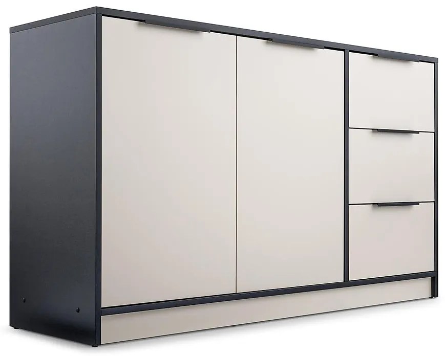 Komoda Duarte 2d3s Kašmír / Čierna