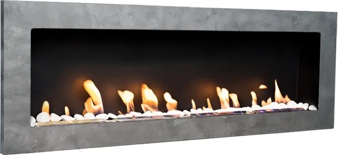 BIOFLAME biokrb Easy L Open Imitácia betónu 115x40 cm