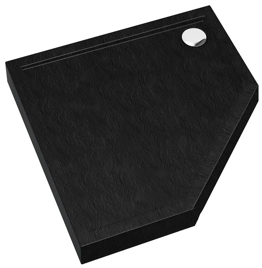 Vanička päťuhlová Black Stone 80x80x12 Espera Plus AQM4697CST