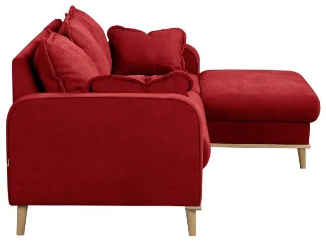 Červená rohová pohovka (pravý roh) Beata - Ropez