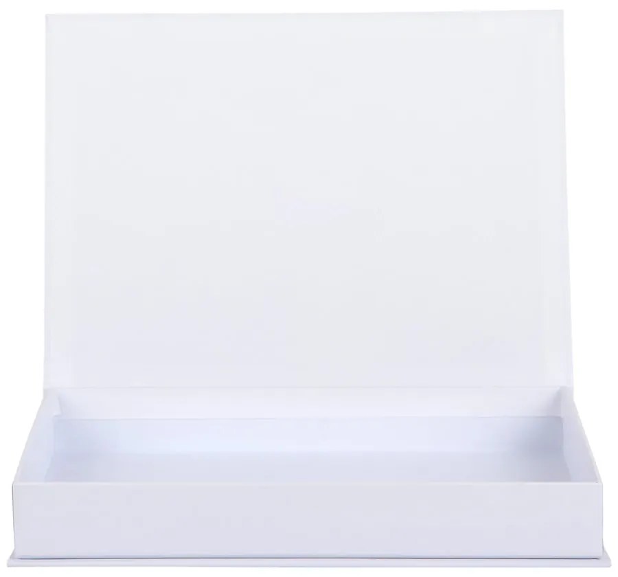 Bielo-zelený dekoratívny papierový úložný box 18x4x25 cm Mojito – PT LIVING