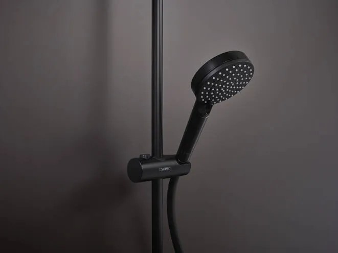 Hansgrohe Vernis Blend, Sprchový systém 200 1jet EcoSmart s termostatom, čierna matná, HAN-26089670