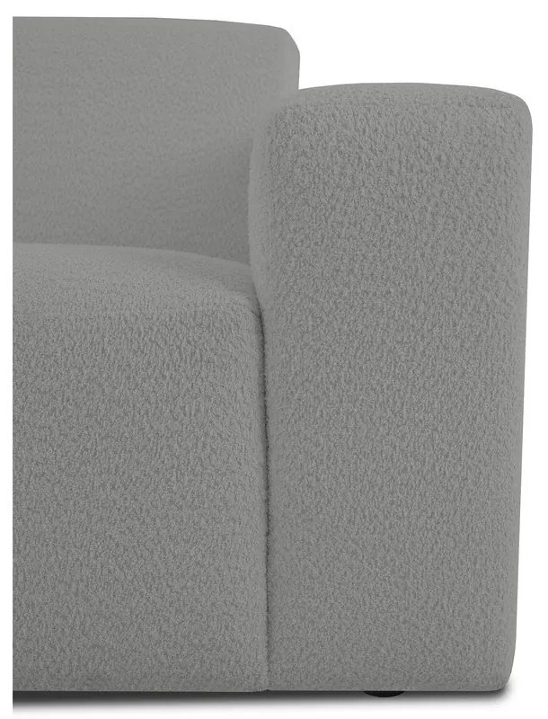 Sivá pohovka z textílie buklé 228 cm Roxy – Scandic