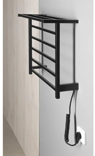 Sapho - Elektrický sušiak na uteráky ELZOR 60W/230V 47x50 cm matná čierna