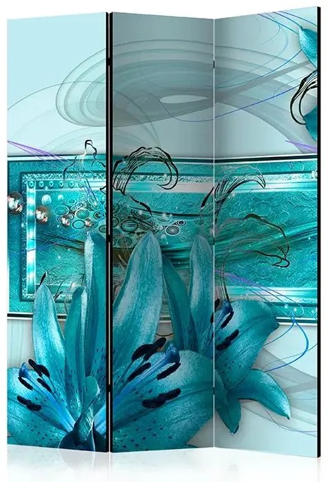 Paraván - Turquoise Idyll [Room Dividers] Veľkosť: 135x172, Verzia: Obojstranný