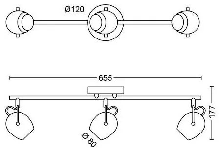Philips 50613/30/P0 - LED Bodové svietidlo RIVANO 3xLED/4,5W/230V
