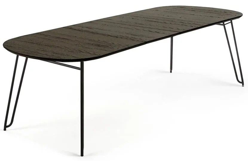 Rozkladací jedálenský stôl s doskou v dekore jaseňového dreva 90x140 cm Norfort – Kave Home