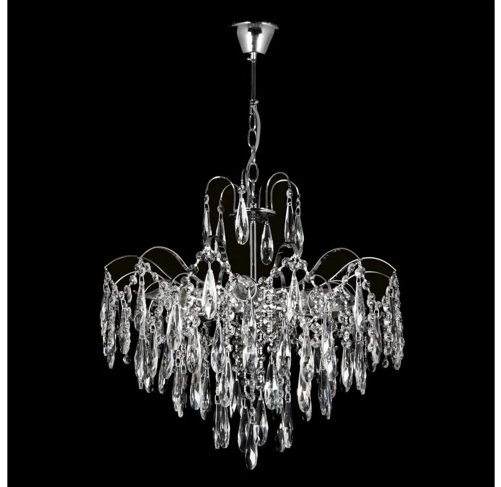 Krištáľový luster na reťazi 6xE27/60W/230V