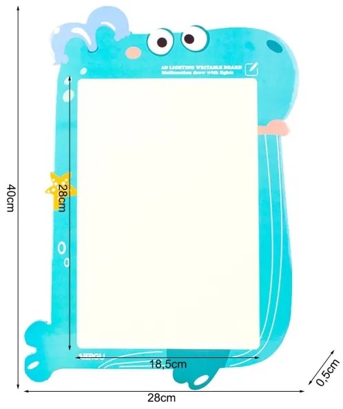 Magický tabliet s LED svetelnou abecedou veľryba