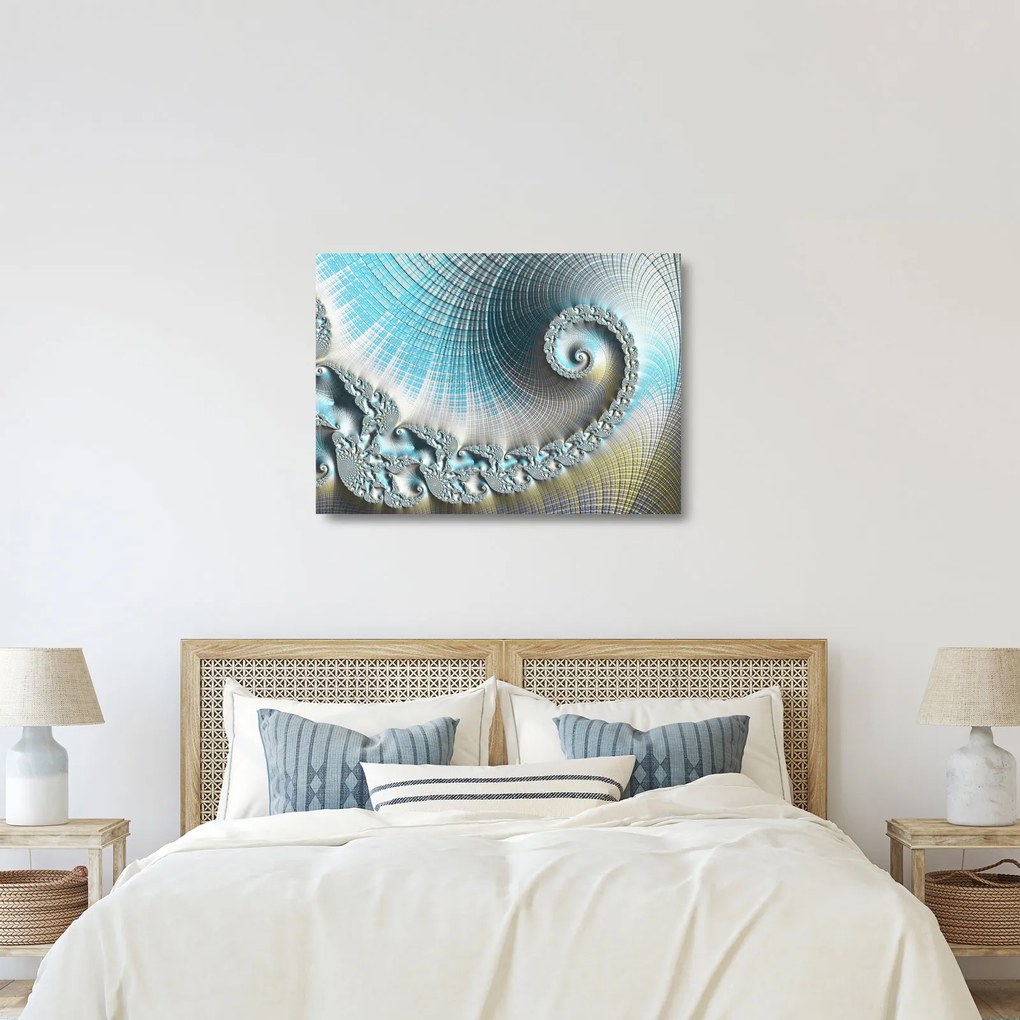 Sklenený obraz texturovanej špirály (70x50 cm)