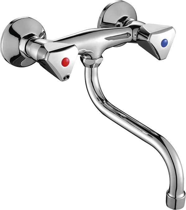 Kuchinox Norm, nástenná umývadlová batéria, chrómová, LAV-BQN_080D