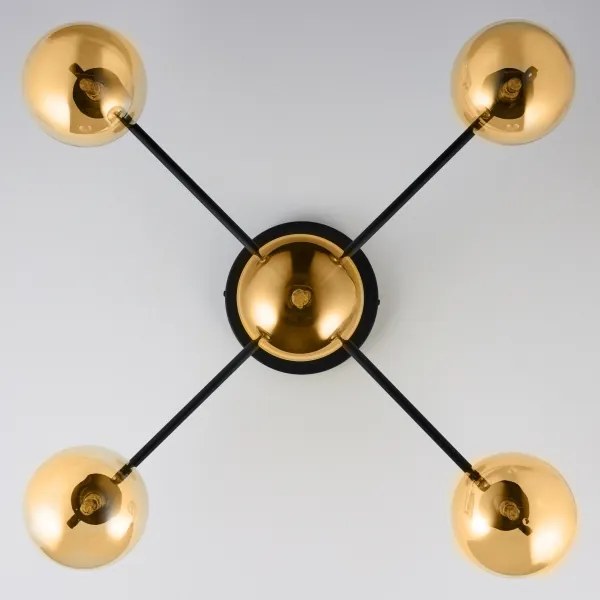 Jupiter 2032 - Prisadený luster FIGARO 5xG9/10W/230V čierna/zlatá/béžová