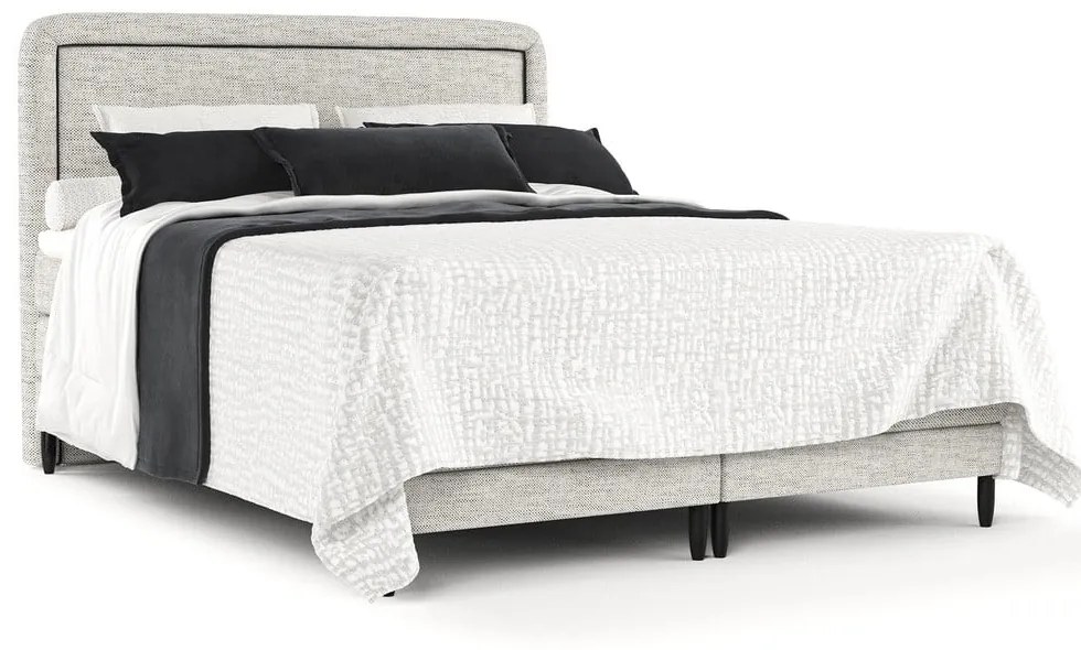 Svetlosivá boxspring posteľ 140x200 cm Dove – Maison de Rêve