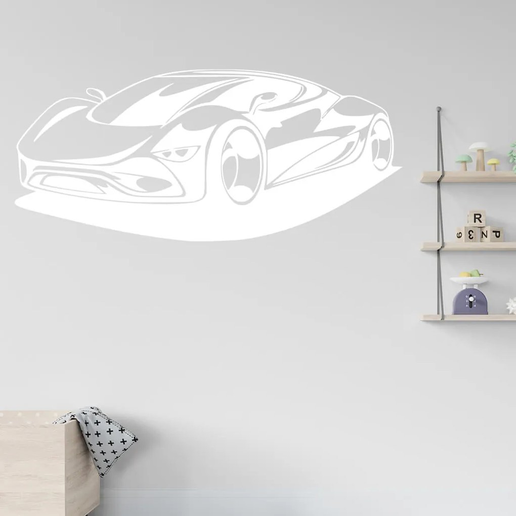 Veselá Stena Samolepka Auto budúcnosti Farba: oranžová, Veľkosť: 80 x 37 cm