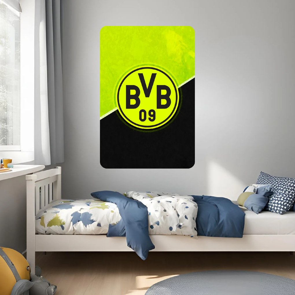 60x90cm Borussia Dortmund - textilná nálepka na stenu