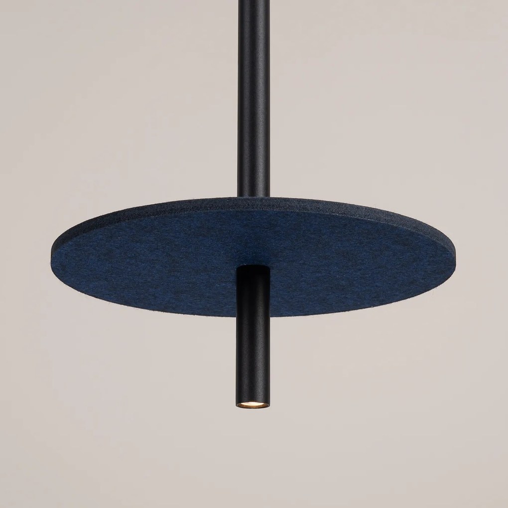 Závesné svietidlo Feltro 1, 1x čierne kovové tienidlo, bl