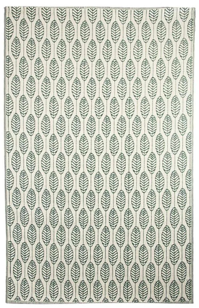 Esschert Design Koberec Leafs, 150x242,5 cm, zelená