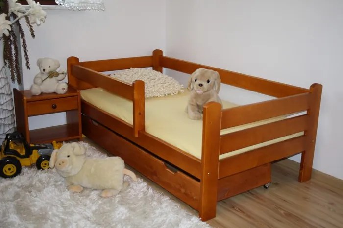 OVN Detská posteľ KUBUS 80x160 jelša +rošt+matrac PIANKA