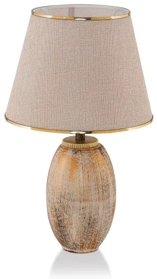 Stolná lampa RAMZES 1xE27/40W/230V krémová/zlatá
