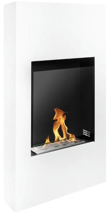 Biely stojaci biokrb Modern so sklom