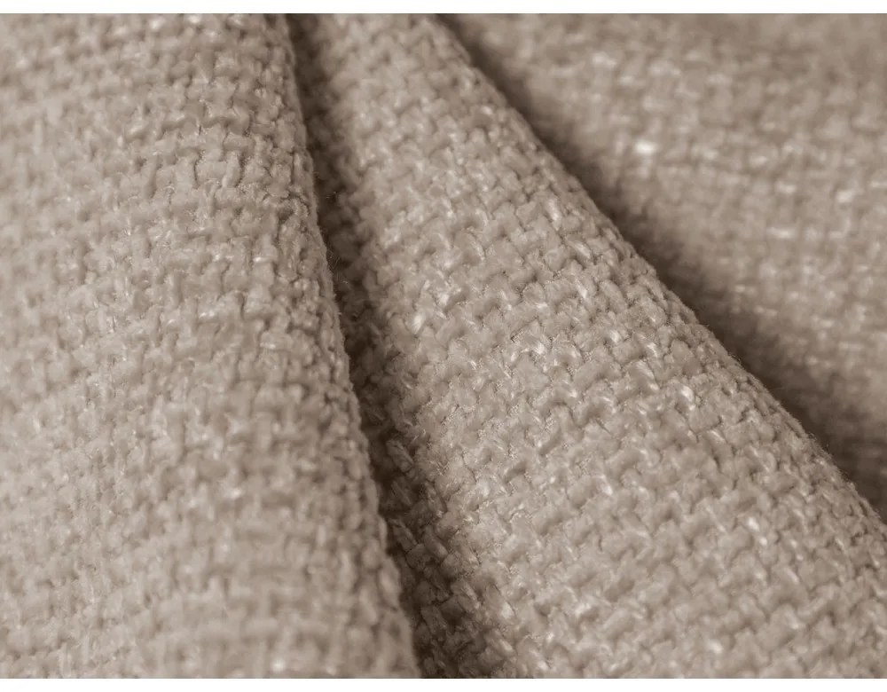 Béžová čalúnená dvojlôžková posteľ s úložným priestorom s roštom 180x200 cm Miley – Micadoni