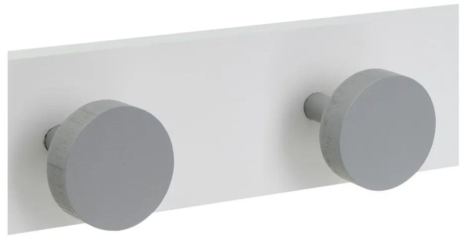 Bielo-sivý nástenný vešiak z borovicového dreva 40 cm Anillos – Casa Selección