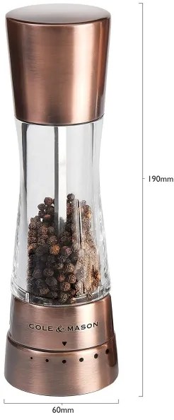 Cole&Mason - Sada mlynčekov na soľ a korenie DERWENT 2 ks 19 cm meď