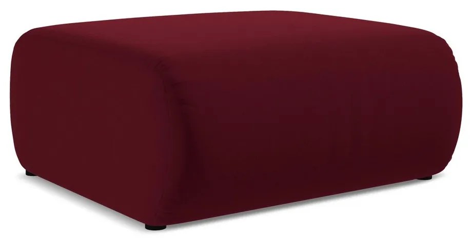 Vínovočervená zamatová podnožka Ekahi – Makamii