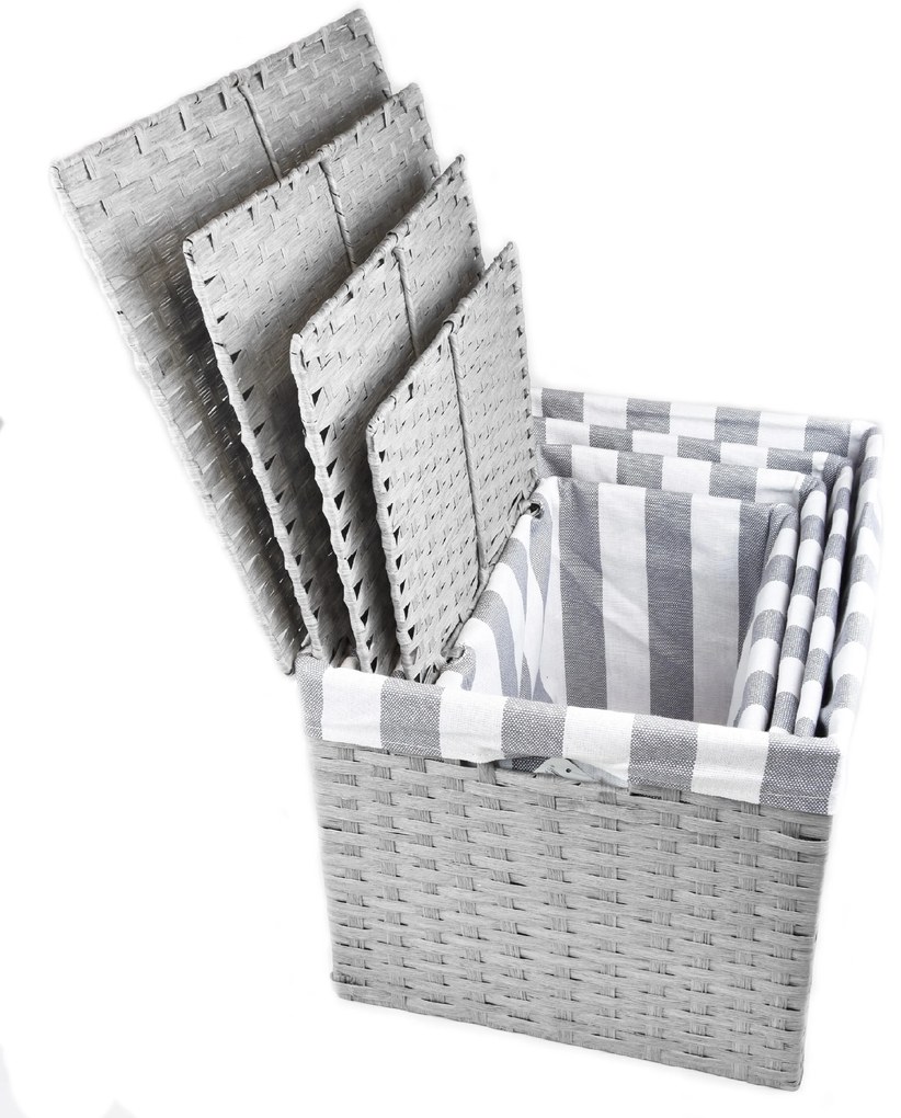 Úložný box s vekom sivý Rozmery (cm): 40x29, v. 28