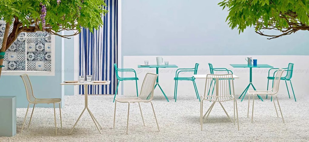 Pedrali Nolita 5454 kovový stôl - Červená