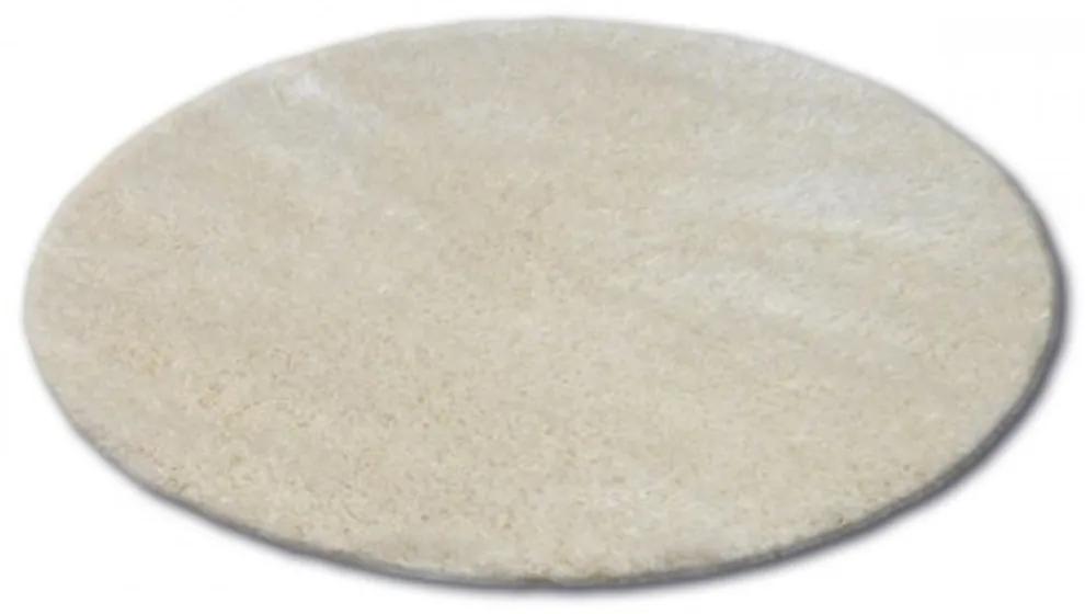 Kusový koberec Shaggy Narin krémovo biely kruh, Velikosti 80cm