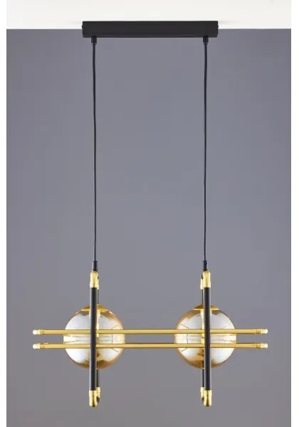 Jupiter 2026 - Luster na lanku FIORI 2xG9/10W/230V čierna/zlatá/béžová