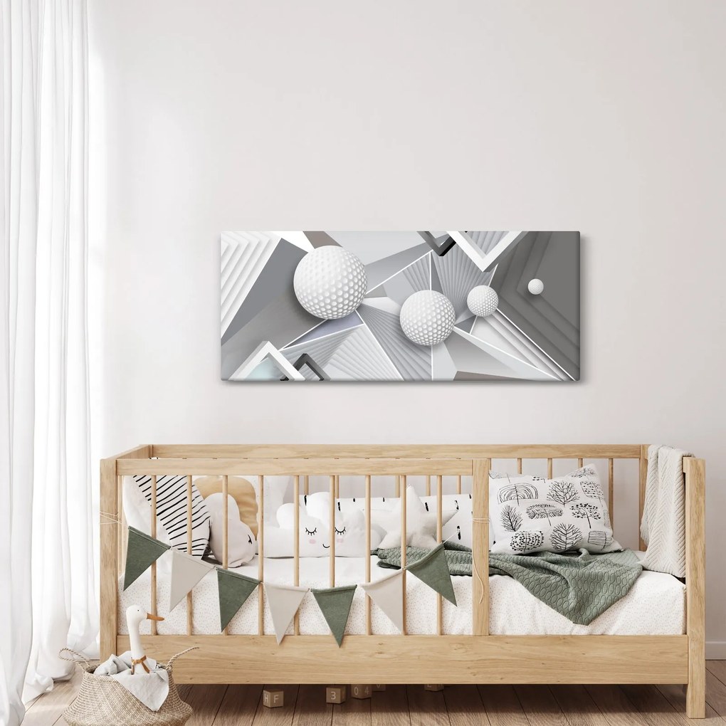 Geometrický abstraktný obraz (120x50 cm)