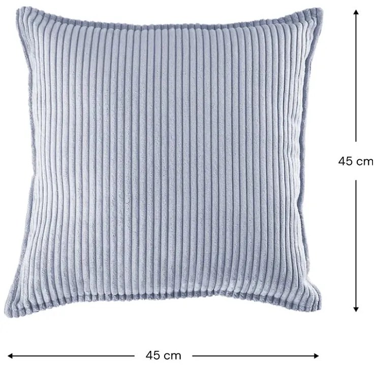 Modrý menčestrový detský pohovkový vankúš Block – Wigiwama