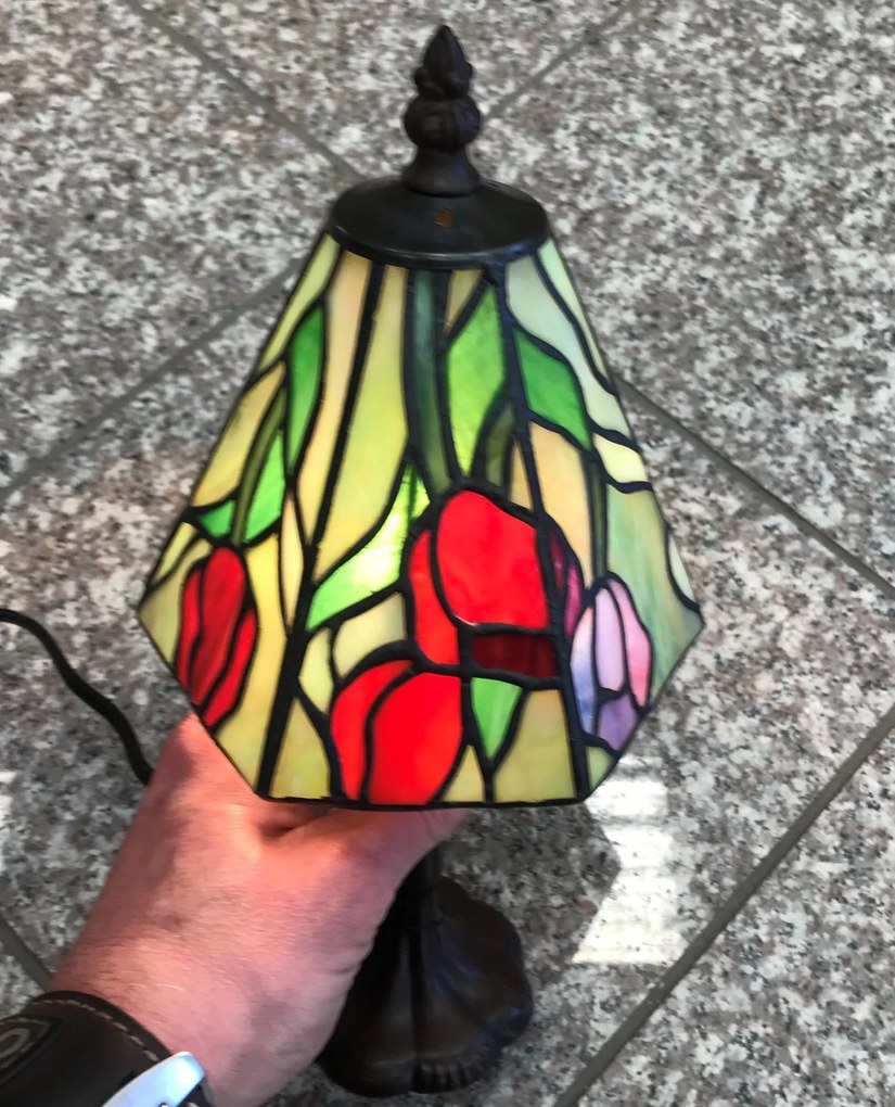 Lampa Tiffany stolová TULIP 30*15