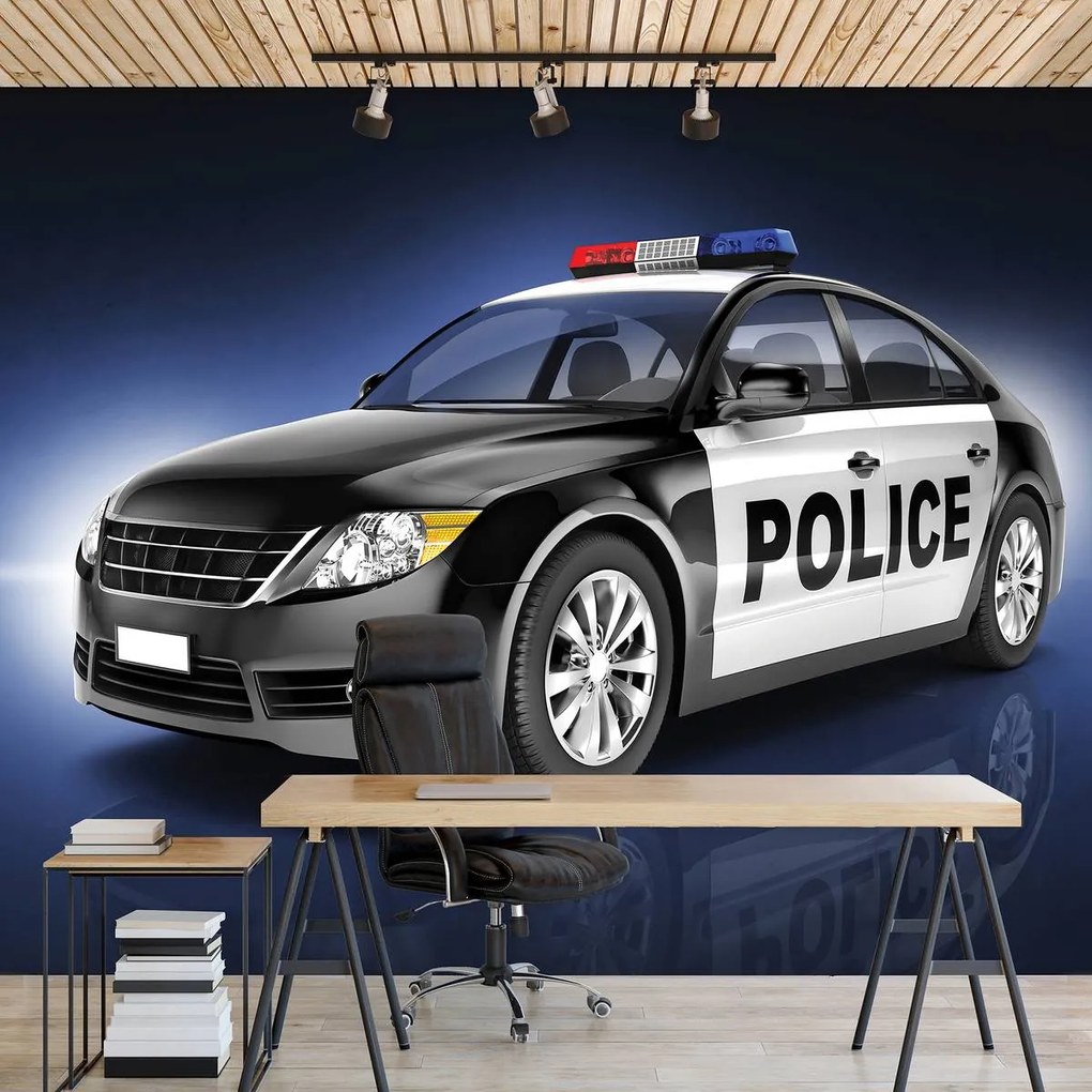 Fototapeta - Policajné auto (254x184 cm)