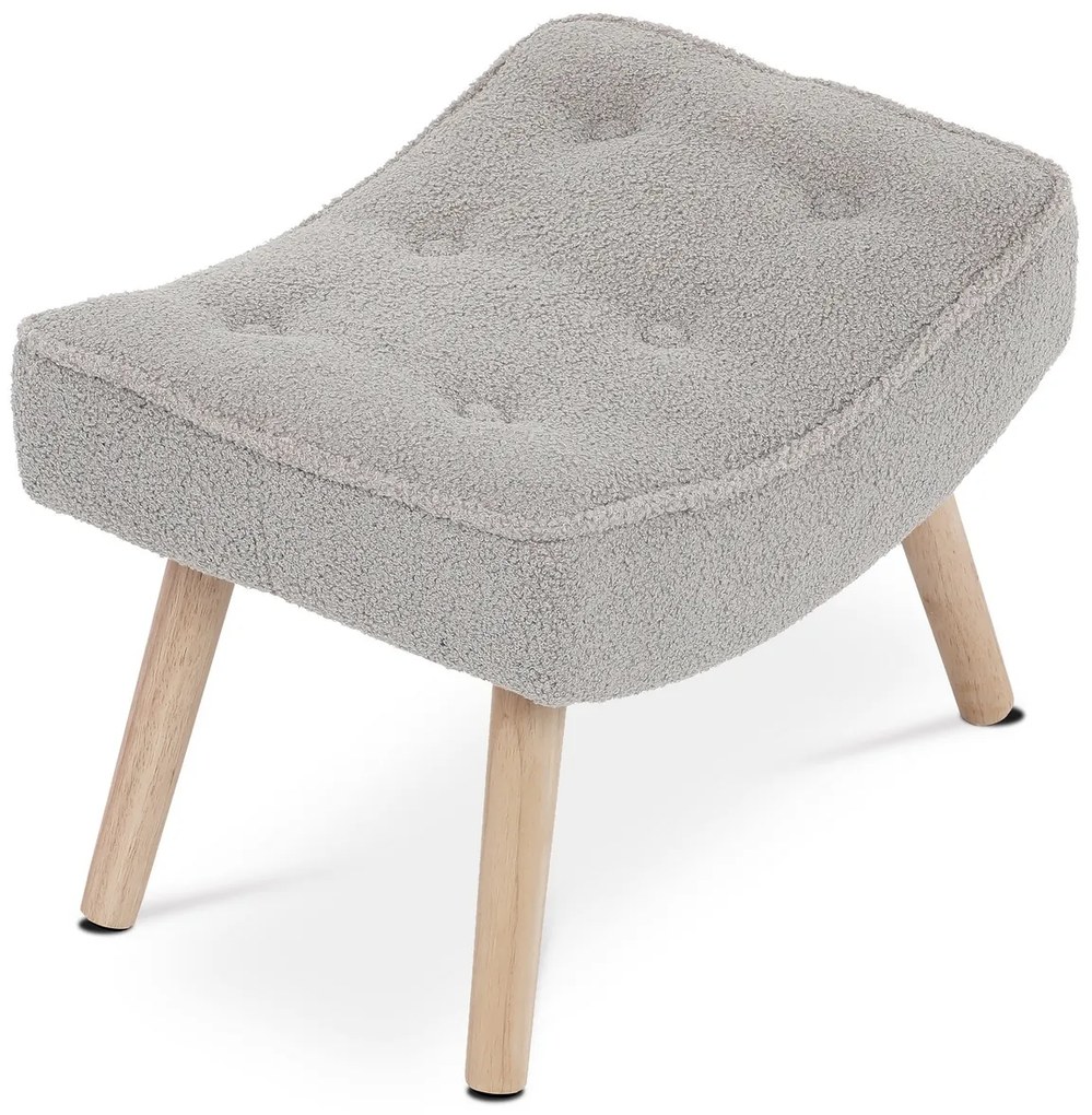 Podnožka Bouclé GREY2, sivá