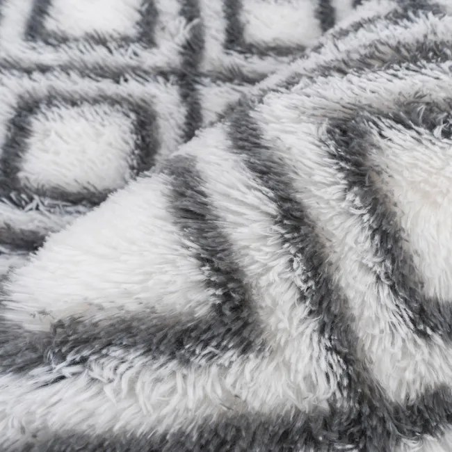 Protišmykový koberec DECOR biely / sivý