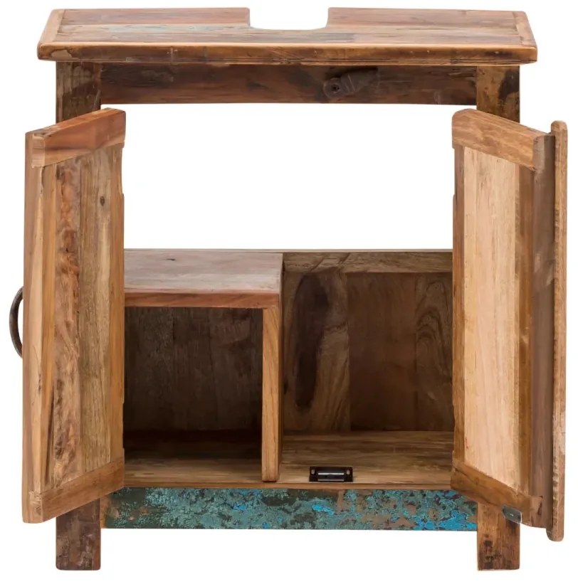 furniture-nabytek.cz - Masivní skříňka dřezu Sumana z recyklovaného dřeva, lakovaná, hnědá – 52×30×60 cm