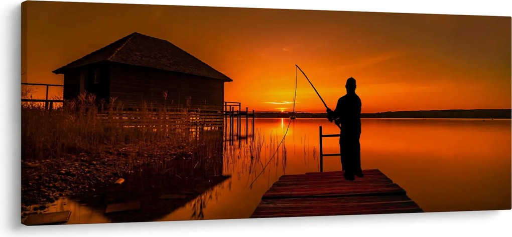 Obraz rybára (120x50 cm)
