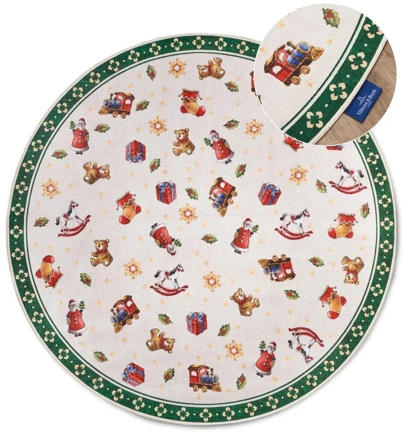 Zelený okrúhly koberec s vianočným motívom ø 150 cm Green Christmas – Villeroy&amp;Boch