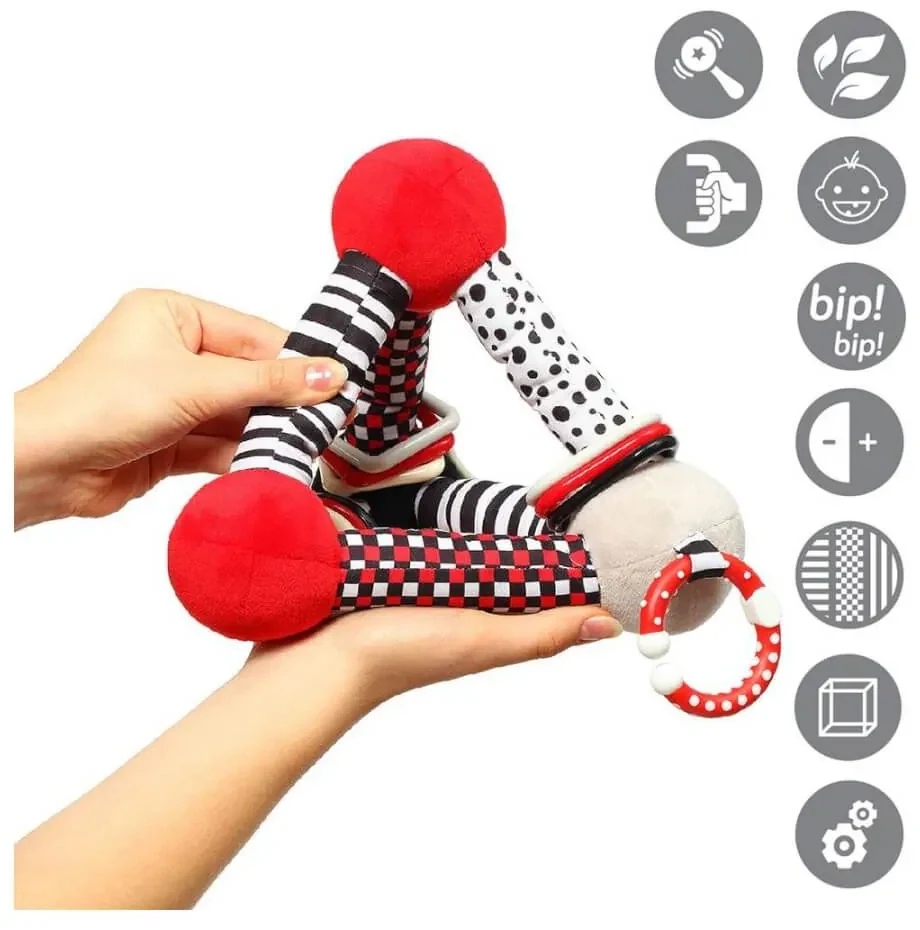 Edukačná hračka pyramída Tiny Yoga red