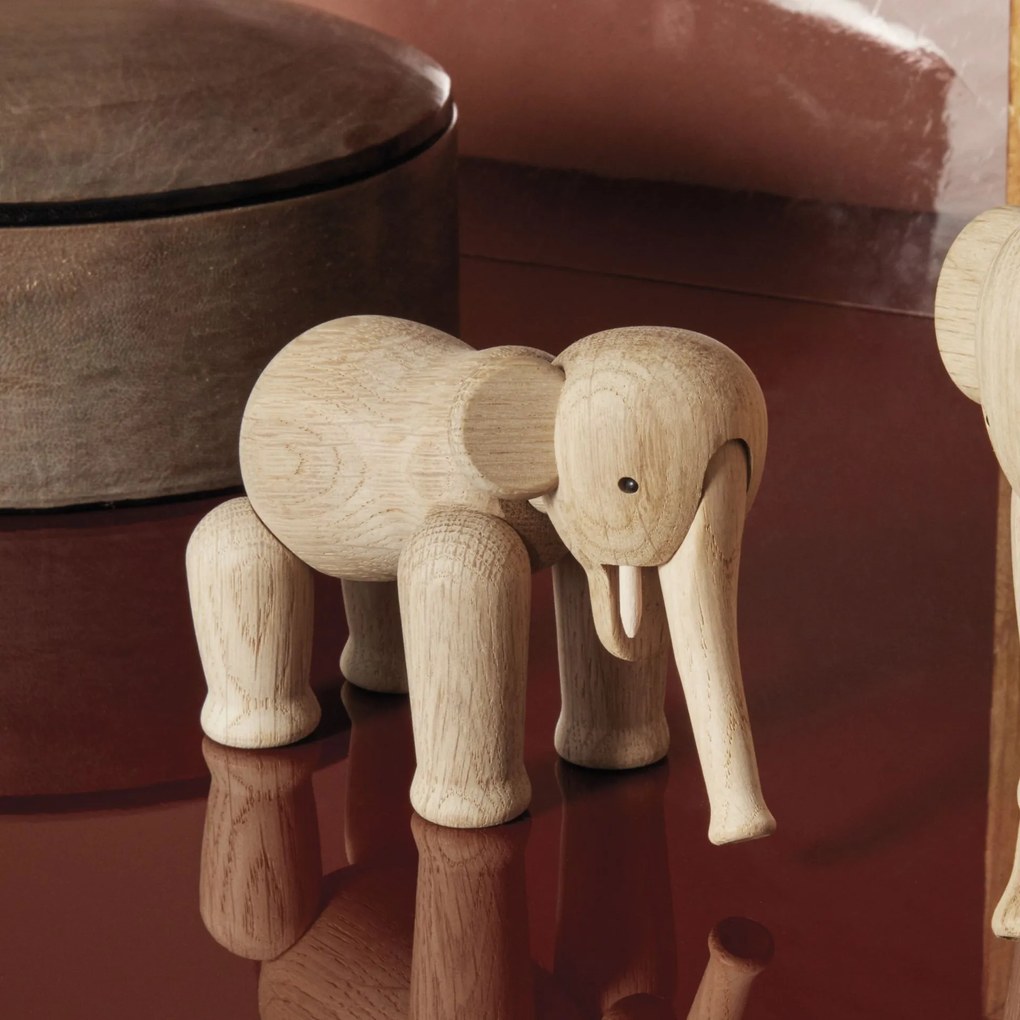 Kay Bojesen Denmark Drevený slon Oak Elephant Mini 9,5 cm