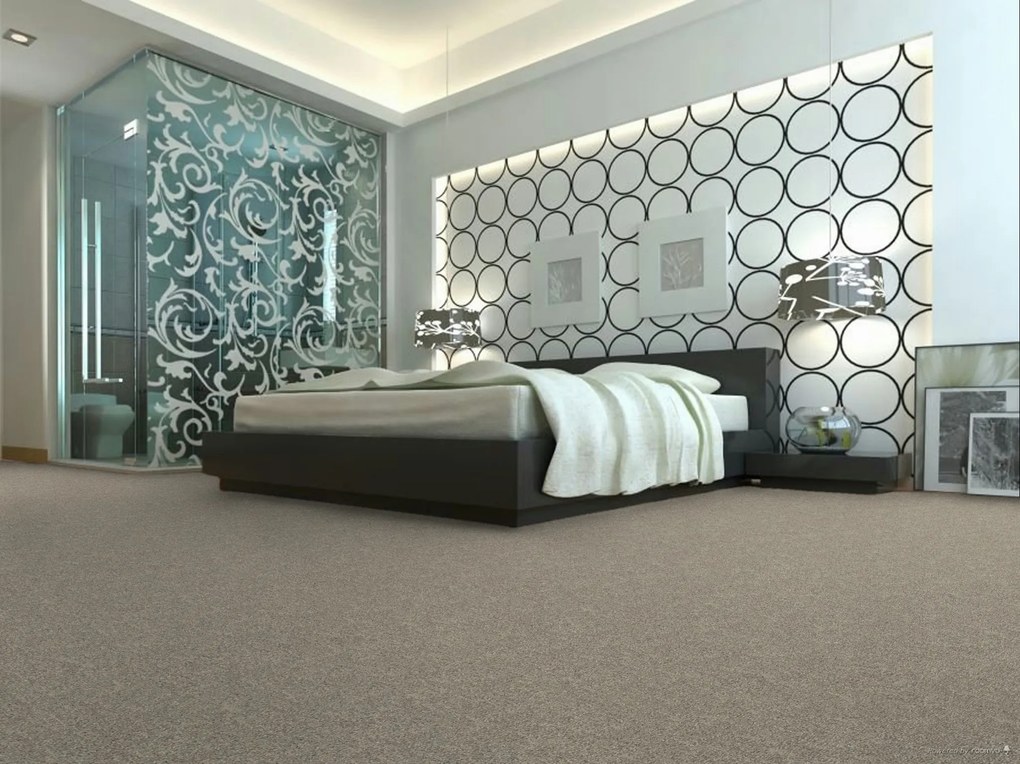 Metrážny koberec e-blitz 32, na mieru, šíře 4m, šedá, ab (mriežka), chodba / predsieň, ITC