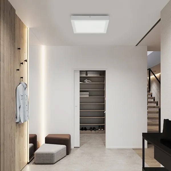 Brilagi-LED Stmievateľné kúpeľňové svietidlo FRAME SMART LED/24W/230V IP44 biele + diaľkové ovládanie