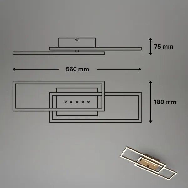 Brilo - LED Stmievateľné stropné svietidlo LED/30W/230V 3000K hnedá