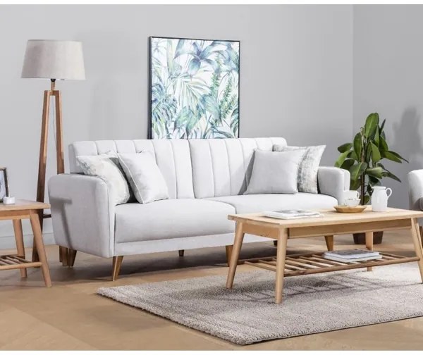 Rozkladacia dvojmiestná pohovka KITO krémová