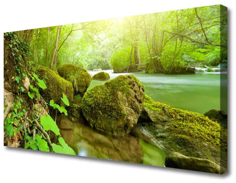 Obraz Canvas Jazero kamene príroda 120x60 cm