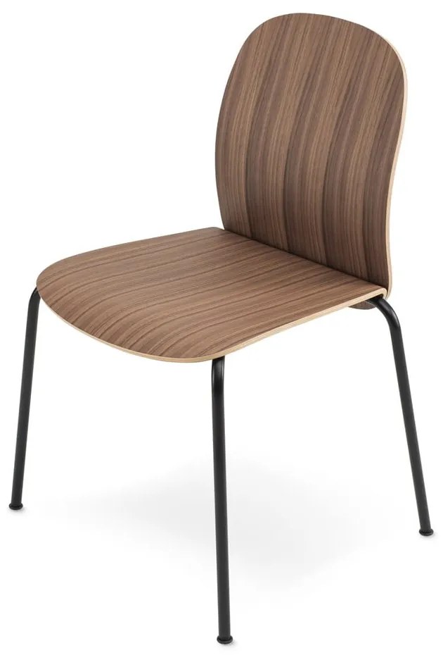 Hnedé stohovateľné jedálenské stoličky v súprave 2 ks v dekore orecha Book – Gazzda